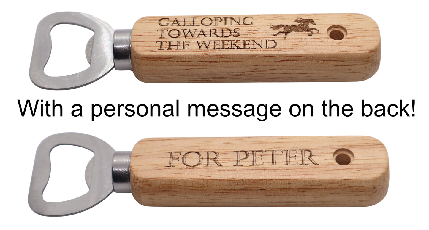 Equestrian Personalised Bottle Opener