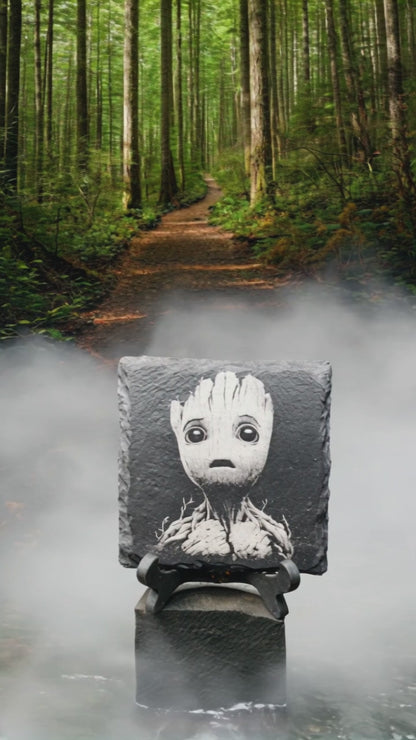 Groot Engraved Slate Coasters - Super Hero Engraved Gift